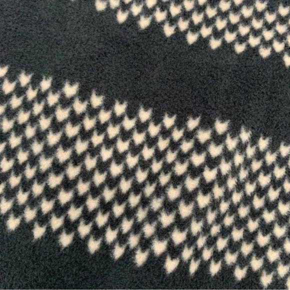Reversible Shaw Wrap One Size Black Fleece Cozy Open Boho Western Travel Casual - Picture 6 of 10